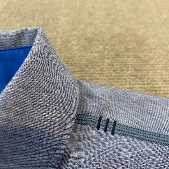 Lululemon Polo Shirt Mens Medium Light Blue Performance Golf Athletic Stretch - Picture 3 of 7